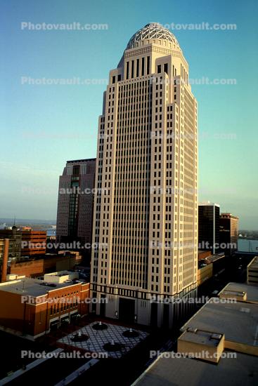 Aegon Center, Cityscape, skyline, building, skyscraper, Downtown, Metropolitan, Metro, Outdoors, Outside, Exterior, Louisville