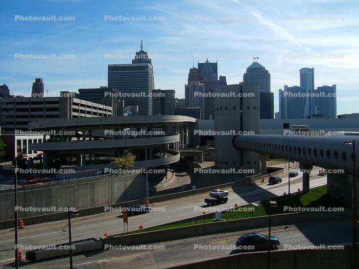 Cityscape, skyline, buildings, Detroit