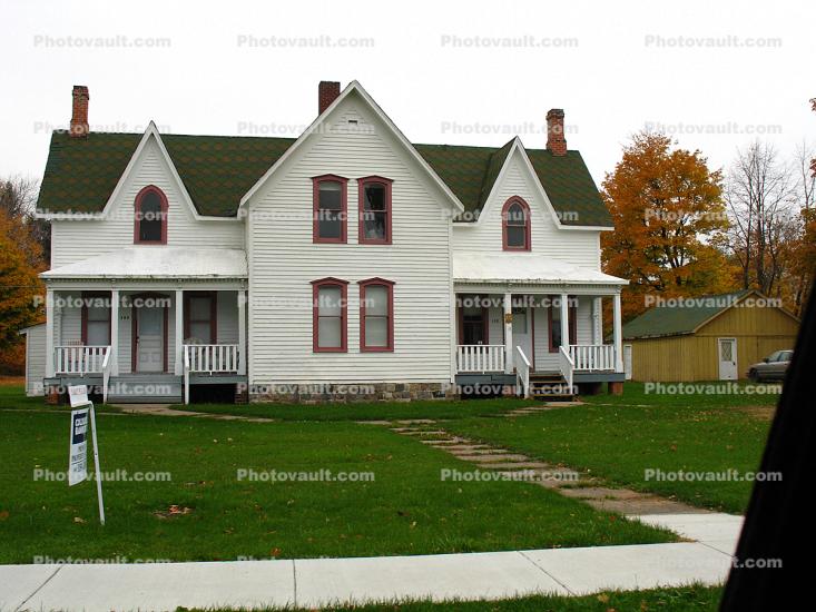 house, housing, home, single family dwelling unit, Port Sanilac, Michigan, autumn