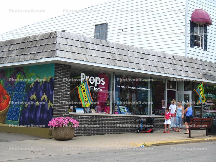 Shop, Store, sidewalk, flowerpot, South Haven