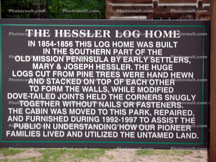 The Hessler Log Home, Old Mission Point, Michigan