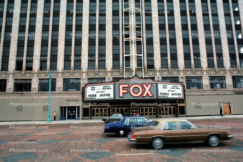 Detroit, Car, Automobile, Vehicle, Fox Theatre, marquee