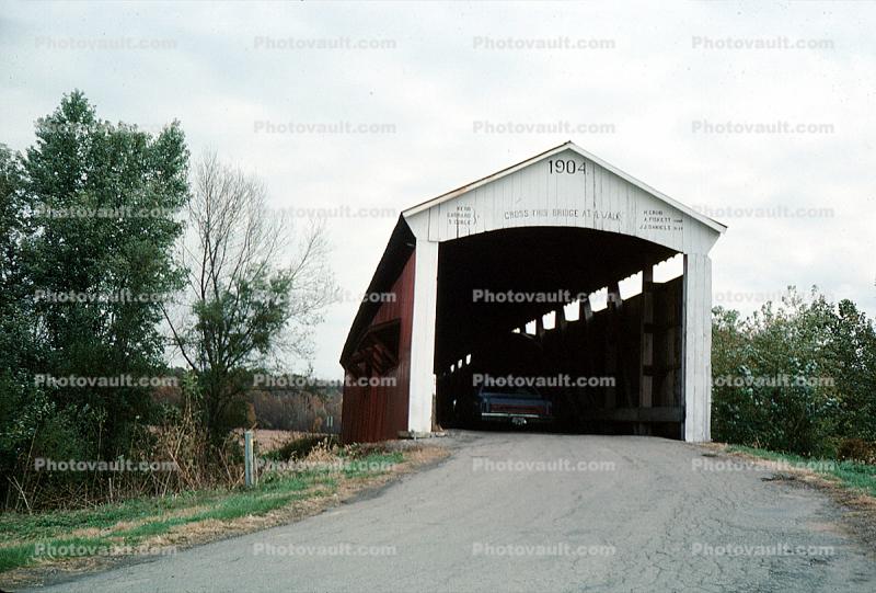 1904, Roseville, Covered Bridge, Parke County, 1963, 1960s