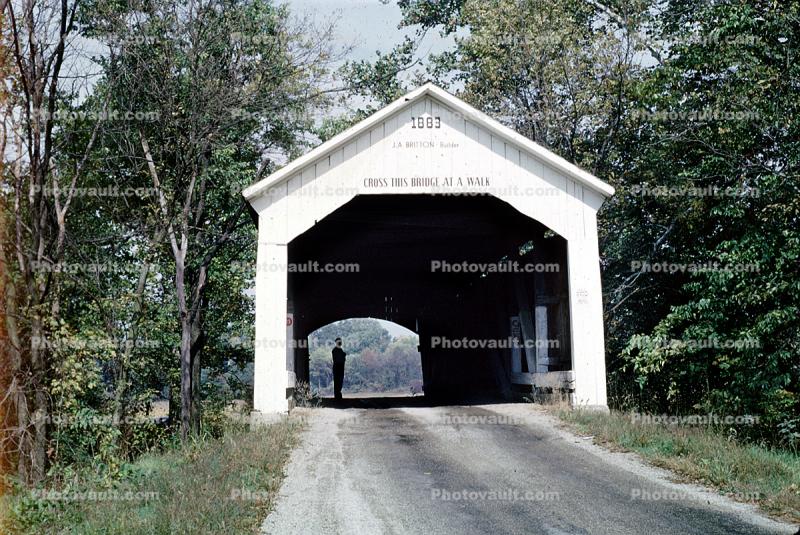 1883, Roseville, Covered Bridge, Parke County, 1963, 1960s