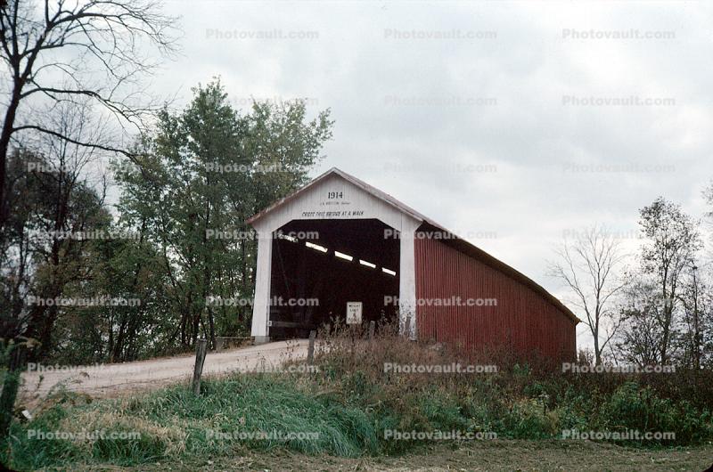 JA Britton, 1914, Roseville, Covered Bridge, Parke County, 1977, 1970s
