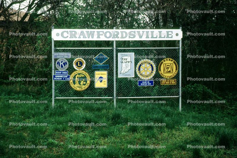 Crawfordsville Town Signage