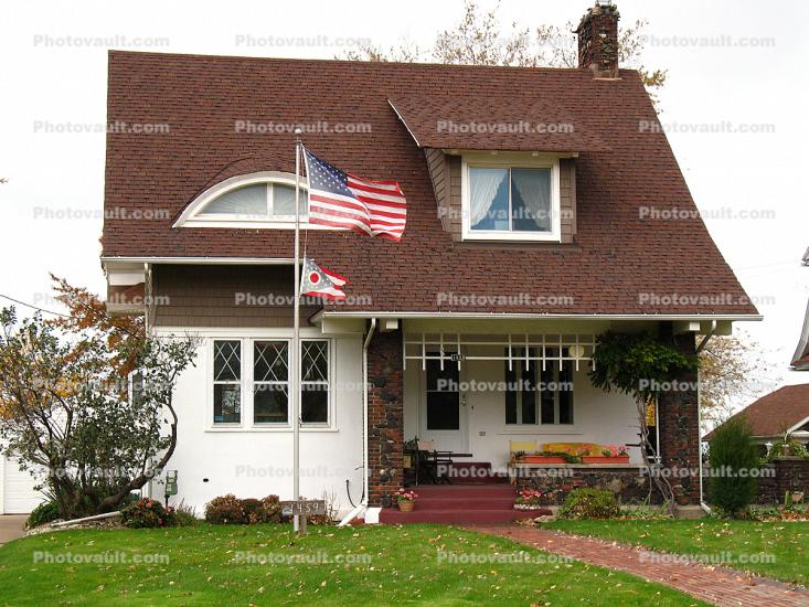 Flagpole, Frontyard, Roof