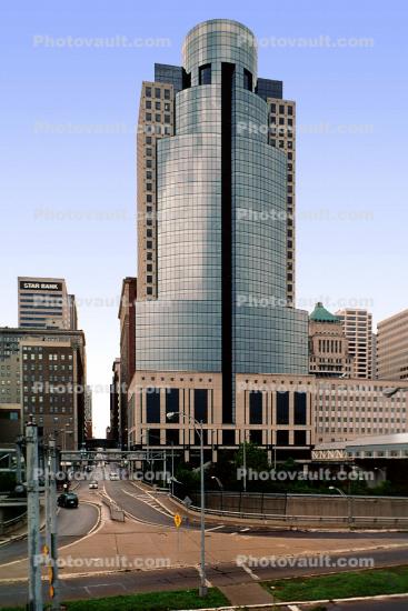 Skyscraper, Glass Tower, building, downtown landmark, Cincinnati
