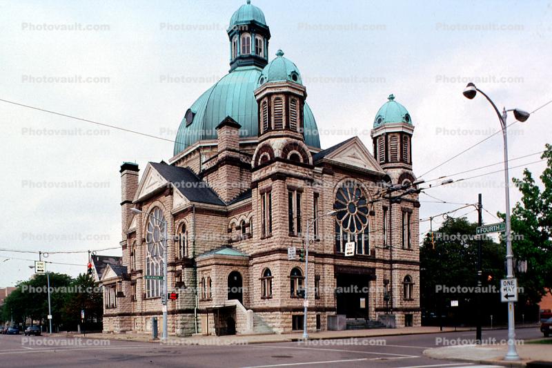 Sacred Heart Catholic Copper Dome Building, famous landmark, Dayton