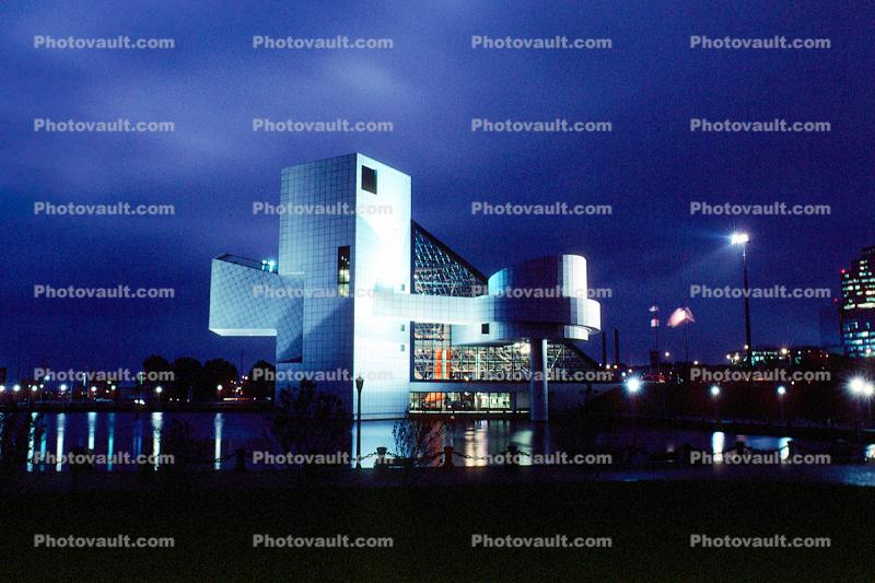 Rock and Roll Hall of Fame and Museum, Cleveland, Twilight, Dusk, Dawn