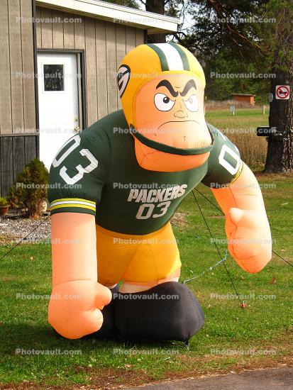 player, blow up doll, mean, angry, tough, Green Bay Packers, Ashland ...