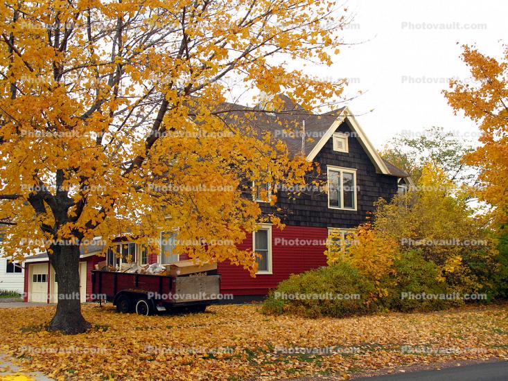 fall colors, Autumn, Trees, Vegetation, Flora, Plants, Exterior, Outdoors, Outside, home, house, single family dwelling unit, building, domestic, domicile, residency, housingfall colors, housing, Houghton, Keweenaw Peninsula, Houghton County