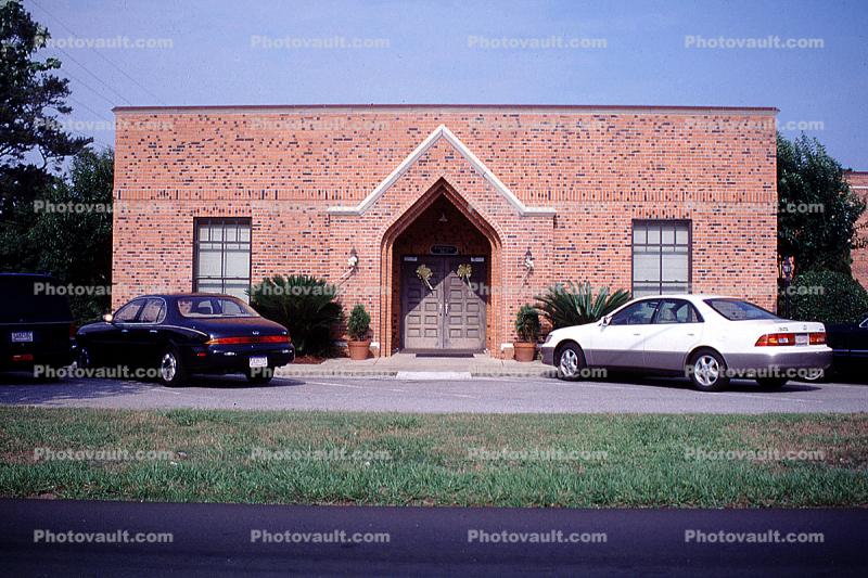 Red Brick Building, cars, automobile