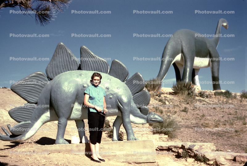 Woamn at a Tourist Attraction, Dinosaur Park, Rapid City