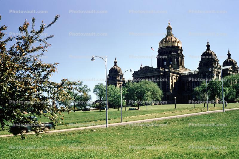 Iowa State Capitol Building, Statehouse, Des Moines, 1955, 1950s
