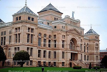 Old Sedgwick County Courthouse, government building, pyramid roof, landmark, huge, big