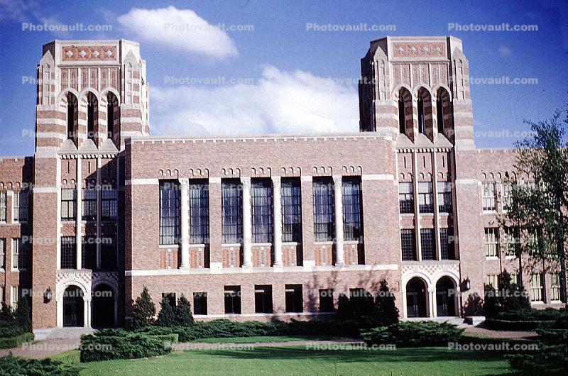 Wyandotte High School, building, Towers, Kansas City, 1952, 1950s