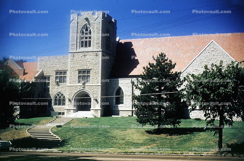 Saint Pauls Church, Steps, building, September 2 1957, 1950s