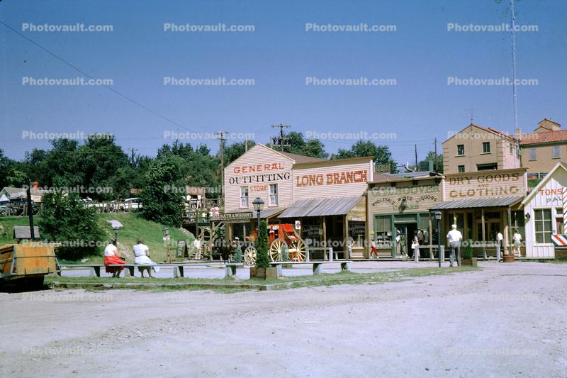Stage Coach, Buildings, Shops, Stores, Dodge City, 1950s