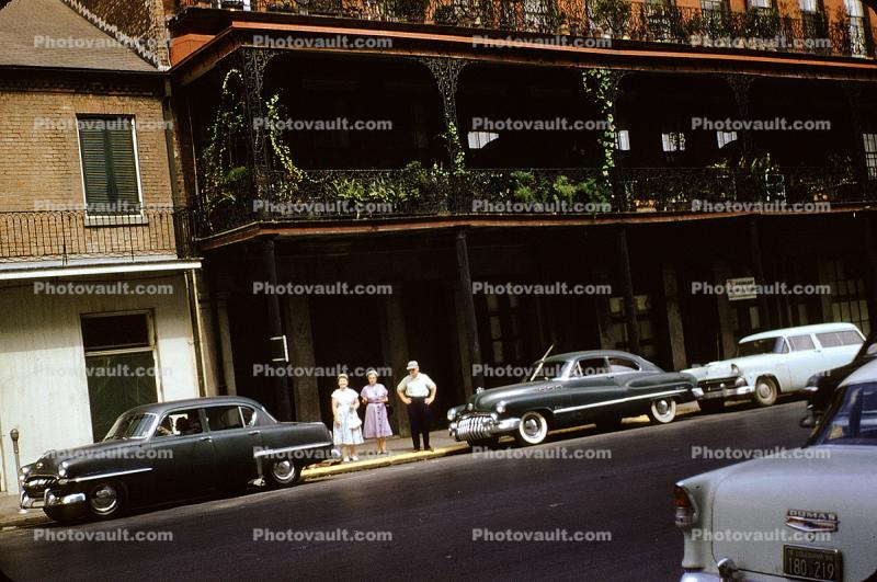 Cars Parked in the French Quarter New Orleans, 1950s