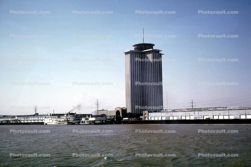 World Trade Center of New Orleans, International Trade Mart, Waterfront, Skyscraper, Building, landmark, 1970, 1970s