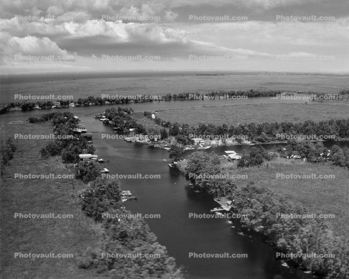 Mississippi River Delta, docks, houses, homes, bayou