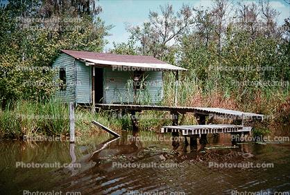 Swamp, Home, Bayou, Dock, Water, Pearl River, wetlands
