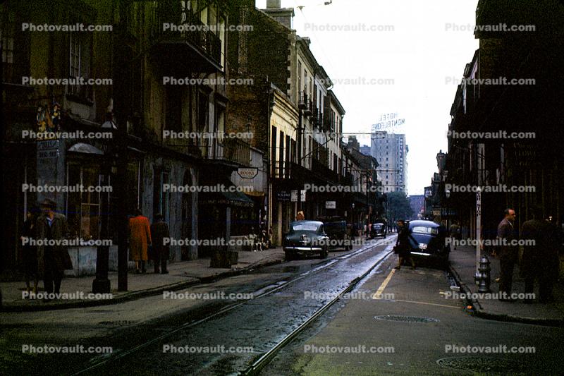 Railline, Cars, French Quarter, 1940s