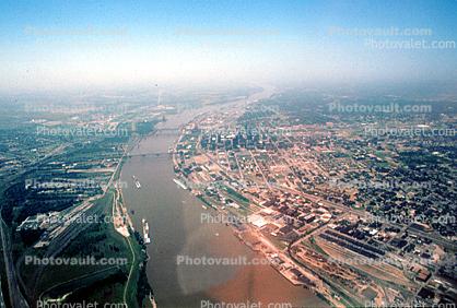 River Banks, Mississippi River, bridges, docks