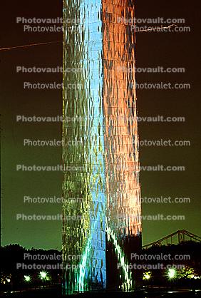 The Gateway Arch, Night, Nighttime, Exterior, Outdoors, Outside