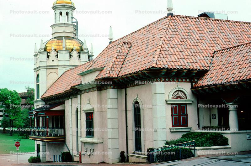 Tile Roof, Red, Street, Building, gold dome