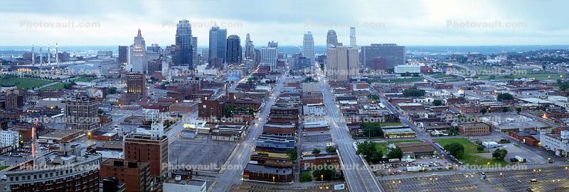Panorama, Cityscape, Skyline, Buildings, Skyscraper, Downtown, Streets, Roads, Morning, Outdoors, Outside, Exterior