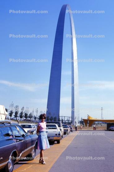 Woman, Cars, Arch, 1960s