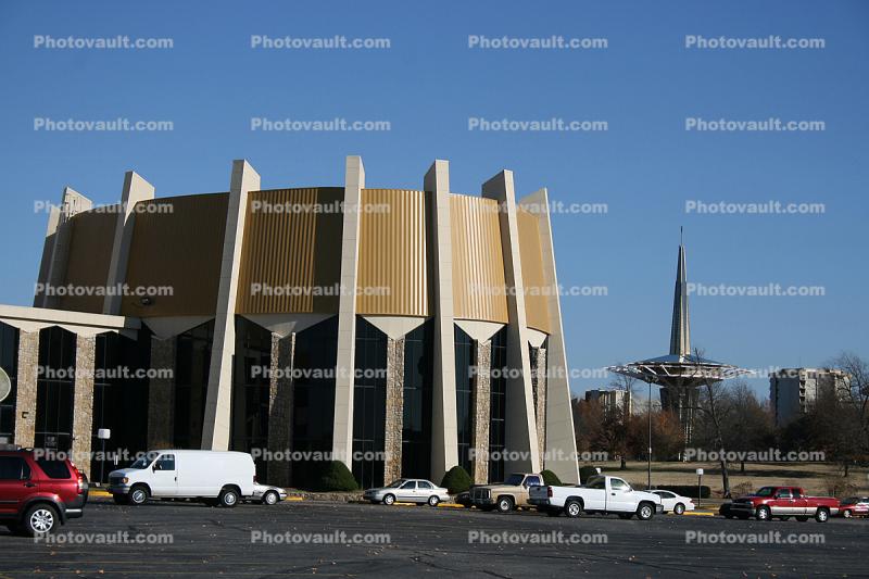 Mabee Center, Prayer Tower, cars