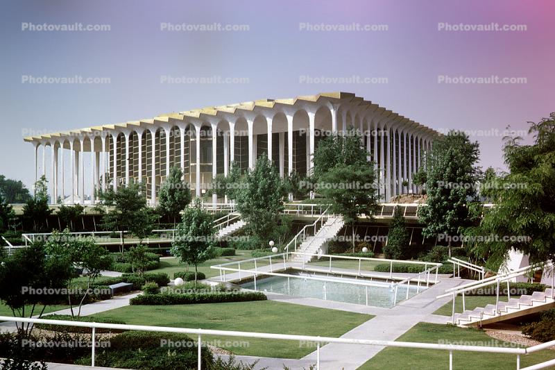 Main campus building, the Learning Resource and Graduate centers, June 1972, 1970s