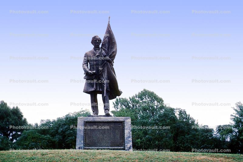 Civil War, President Jefferson Davis Portrait Statue, Vicksburg National Military Park, Mississippi