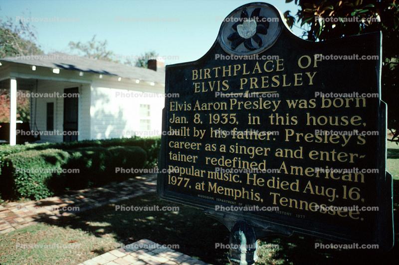 Elvis Presley Birthplace, Tupelo, famous landmark