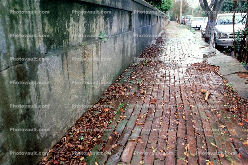 Wall, Brick Sidewalk, Natchez