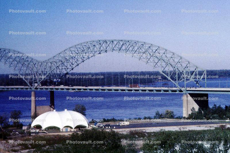 Hernando Desoto Bridge, TDOT, through arch bridge, 22 October 1993