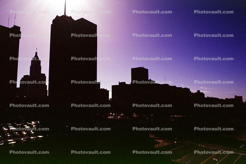 Memphis Skyline, downtown, buildings, 22 October 1993
