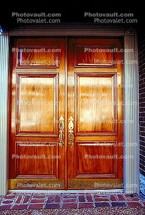 Door, Doorway, Entrance, Entryway, Wooden Door, Brass Kick Plates, 23 October 1993
