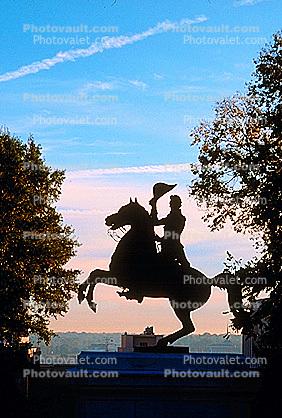 Bronze Equestrian Statue of Andrew Jackson, roadside, 24 October 1993