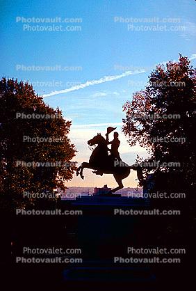 Bronze Equestrian Statue of Andrew Jackson, roadside, 24 October 1993