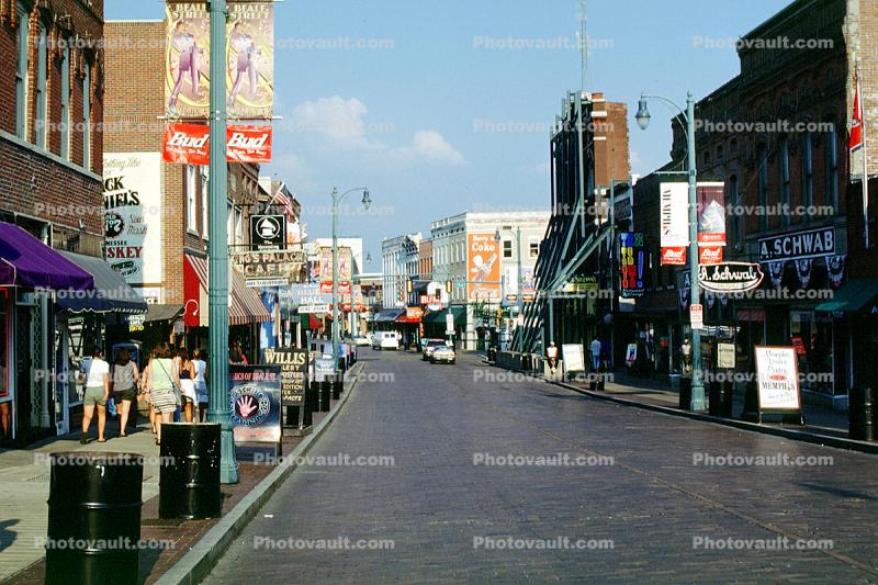 Beale Street, Cars, automobile, vehicles, shops, stores, street