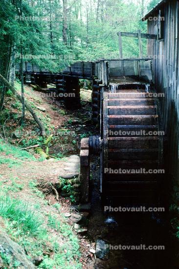Waterwheel, mill, millhouse, water wheel, building, water power, John Cable Grist Mill, Cades Cove
