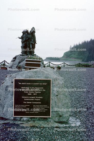 Valdez Oil Memorial, Monument to Pipeline Workers, Valdez, Alaska, Landmark