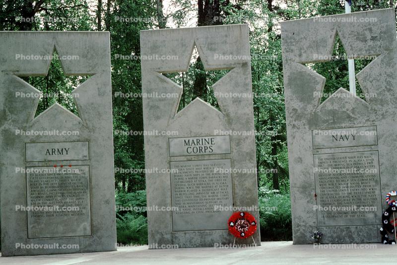Alaska Veterans Memorial, Star, Monument, Landmark, Memorial