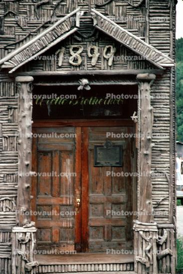 Door to Camp Skagway Building, doorway, entrance, 1899, Camp Skagway No 1, Arctic Brotherhood Hall