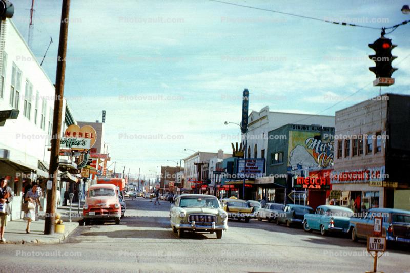 Cars, Rambler, Anderson's 5&10, automobile, vehicles, Fairbanks, September 1960, 1960s