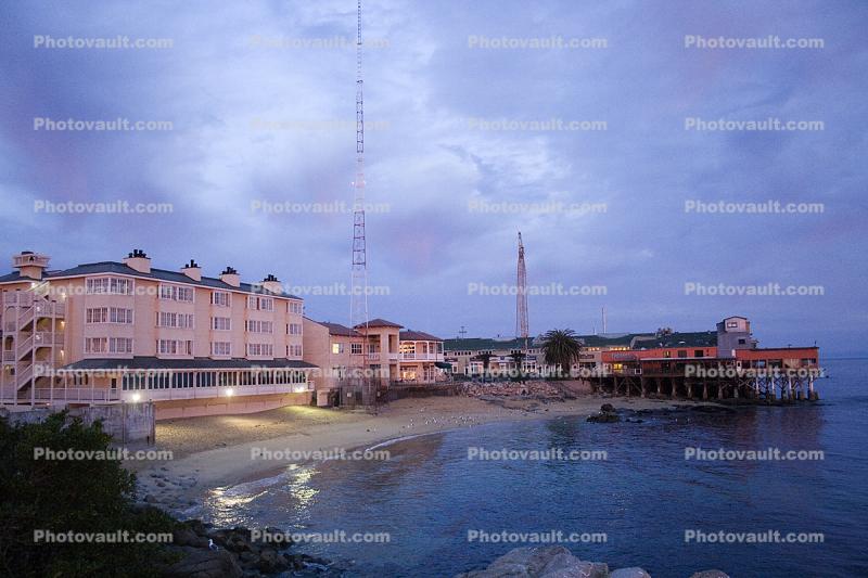 Early Morning, Cannery Row, Bay, beach, water